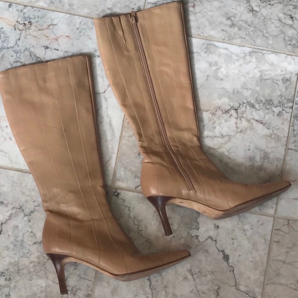 Beige Leather Antonio Melani Boots